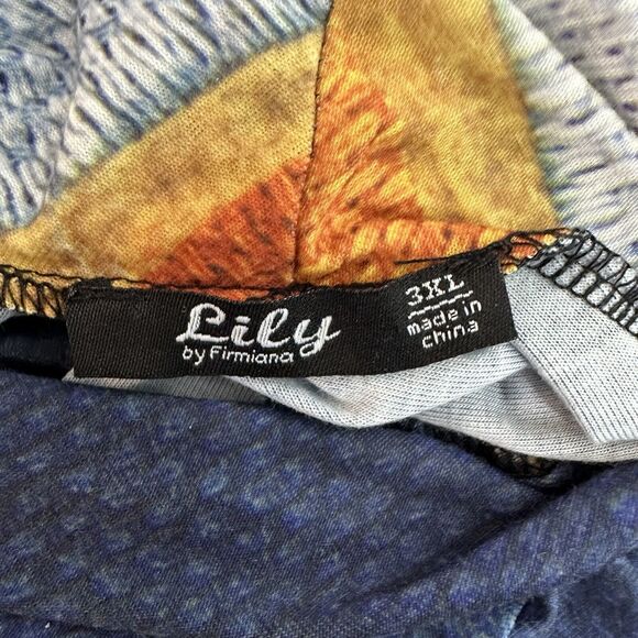 Lagenlook Cardigan Women's 3XL Multicolor Colorblock Open Front Lily Firmiana - Picture 2 of 12